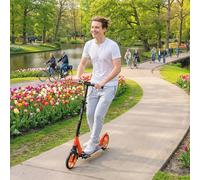 HOMCOM Folding Kick Scooter for 14+ w/ Adjustable Height, Red, Multi