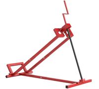 HOMCOM Folding Ride On Lawn Mower Jack Lift, 400 kg Adjustable Steel Lifting Device, Telescopic Maintenance Jack Lifter for Lawnmowers, ATVs, Red Red