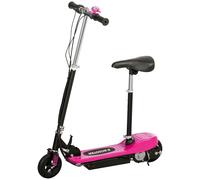 HOMCOM Folding Ride On Powered Scooter W/ Warning Bell For Age 4-14 Years - Red/Pink - Pink | TJ Hughes Red