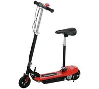 HOMCOM Folding Ride on Powered Scooter w/ Warning Bell for Age 4-14 Years, Red