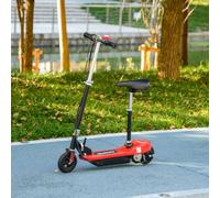 HOMCOM Folding Electric Scooter With Warning Bell, For Ages 4-14 Years, Red, Red