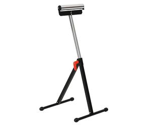 HOMCOM Folding Roller Stand, Material Support Pedestal with Ball Bearing Roller Height Adjustable Portable, Metal Construction, Black