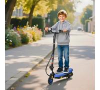 Homcom Folding Scooter W/ Led S, For Ages 7-14 Years, Blue