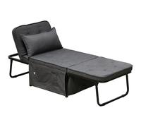 HOMCOM 3 Seater Corner Sofa Bed with Storage Reversible Chaise Dark Grey HOMCOM Dark Grey