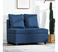 Homcom Folding Sleeper Sofa Bed Chair With Pillows, Pocket, Blue