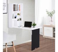 Zennor Drop It Fold Down Desk Table - White/Black, White