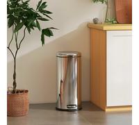 HOMCOM 30L Pedal Bin - 29.2 cm-Black/Silver | TJ Hughes Black