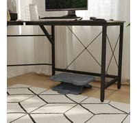 HOMCOM Foot Rest Adjustable Height and Angle Home Office Footstool Dark Grey - Charcoal grey