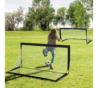 HOMCOM Football Goal Folding Outdoor with All Weather Net 6'x3' Black