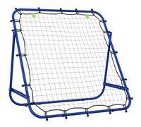 HOMCOM Football Rebounder Net Adjustable Kickback Goal for Teens, Blue
