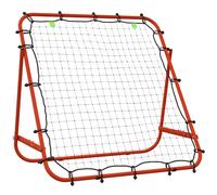 HOMCOM Rebounder Net Kids Adults Football Training Aid Adjustable Red - Red | TJ Hughes