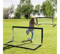 HOMCOM Football Goal Folding Outdoor with All Weather Net 6'x3' Black