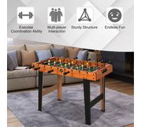 HOMCOM Football Table Heavy Duty 84.5cm for Arcades, Pub, Game Room, 8 Rods, 2 F