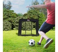 HOMCOM Football Rebounder Net with 5 Adjustable Angles, Foldable Football Kickback Target Goal for Garden Training Teaching