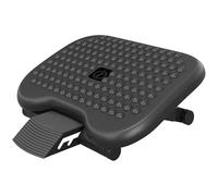 HOMCOM Foot Rest Adjustable Height and Angle Home Office Footstool Black