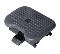 HOMCOM Footrest Adjustable Height & Angle Tilting Platform Charcoal Grey