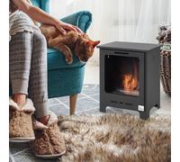 Homcom Free Standing Bio Ethanol Fireplace Heater With 0.9L Tank For Home Black