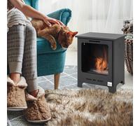 Homcom Free Standing Bio Ethanol Fireplace Heater With 0.9L Tank For Home Black