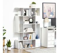 HOMCOM Freestanding 5-Tier Bookshelf Modern Bookcase W/ 13 Open Shelves for Home Office in White HOMCOM White