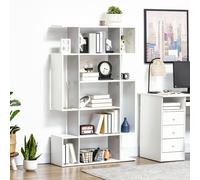 HOMCOM 5-Tier Bookshelf Freestanding Decorative Storage Shelves for Home White