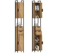 HOMCOM Freestanding Bathroom Cabinet with Drawers & Shelves, Brown HOMCOM Brown