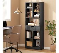 HOMCOM Freestanding Bookcase Display Shelf with Drawer for Home Office