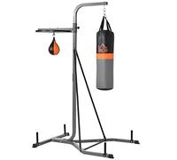 HOMCOM Punchbag & Speedball Boxing Station w/ Freestanding Frame, Grey