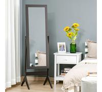 HOMCOM Full Length Mirror, Freestanding Adjustable Angle Dressing Mirror for Bedroom, Living Room, 148 x 47 cm, Brown