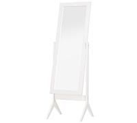 HOMCOM Freestanding Dressing Mirror Bedroom Tall Adjustable Angle 148x47cm White