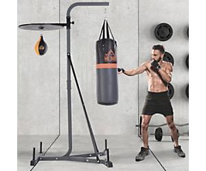Homcom Freestanding Duo Punchbag Sandbag Steel