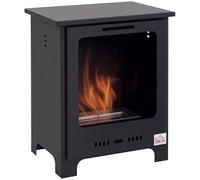 Homcom Free Standing Bio Ethanol Fireplace Heater With 0.9L Tank For Home Black