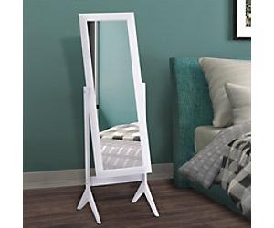 Homcom Freestanding Jewellery Mirror White
