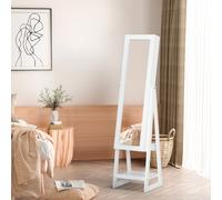 HOMCOM Freestanding Jewellery Storage Armoire w/ 2 Mirrors Drawers Hooks Lights