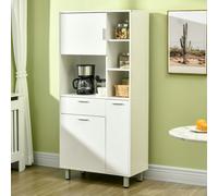 HOMCOM Freestanding Kitchen Storage Unit Cupboard Cabinets Drawers Shelf - White