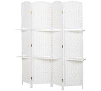 HOMCOM 4 Panel Folding Room Divider Screen 160 x 170cm White