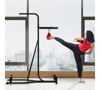 HOMCOM Freestanding Speed Bag Platform - Adjustable Height, Two-in-One System (Punch Bag Not Included), Steel, Black (A91-116V01BK), 150 kg