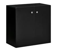 HomCom Freestanding Storage Cabinet Wooden Sideboard – 2 Shelves – Black