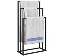 HOMCOM Freestanding Towel Rack Towel Rail 45 x 21.5 x 85 cm Black