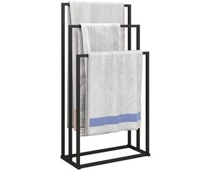 HOMCOM Freestanding Towel Rack Towel Rail 45 x 21.5 x 85 cm Black