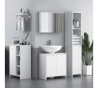 Homcom Freestanding Under Sink Cabinet With 2 Doors And Shelf, White
