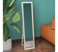 HOMCOM Full Length Mirror Farmhouse Wall Mirror Hanging Freestanding Grey HOMCOM Grey