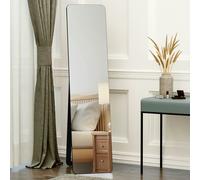 HOMCOM Full Length Mirror Free Standing or Wall Mount Dressing Bedroom Black HOMCOM Black