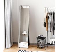 HOMCOM Full Length Mirror Free Standing or Wall Mount Dressing Bedroom Black