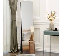Full Length Mirror - Free Standing Or Wall Hanging - Tall Full Body Mirror For Bedroom - Hallway - Black Floor Mount Dressing Bedroom - Home Living |
