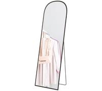 Homcom Full Length Mirror Hanging Or Leaning Freestanding Floor Mirror In Black Black