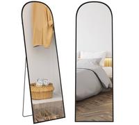 HOMCOM Full Length Mirror Hanging or Leaning Freestanding Floor Mirror in Black HOMCOM Black