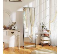 HOMCOM Full Length Mirror, Standing or Wall-Mounted Dressing Mirror, Black HOMCOM Black