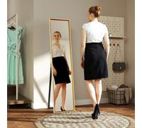 HOMCOM Full Length Mirror Wall Mount Leaning Standing Mirror, White