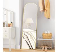 Homcom Full Length Mirror With Aluminium Alloy Frame Hanging Leaning Gold Gold
