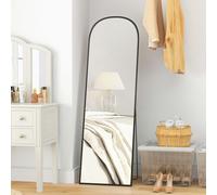 HOMCOM Full Length Mirror with Aluminium Alloy Frame Hanging or Leaning Black